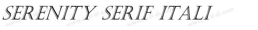 Serenity Serif Itali字体转换